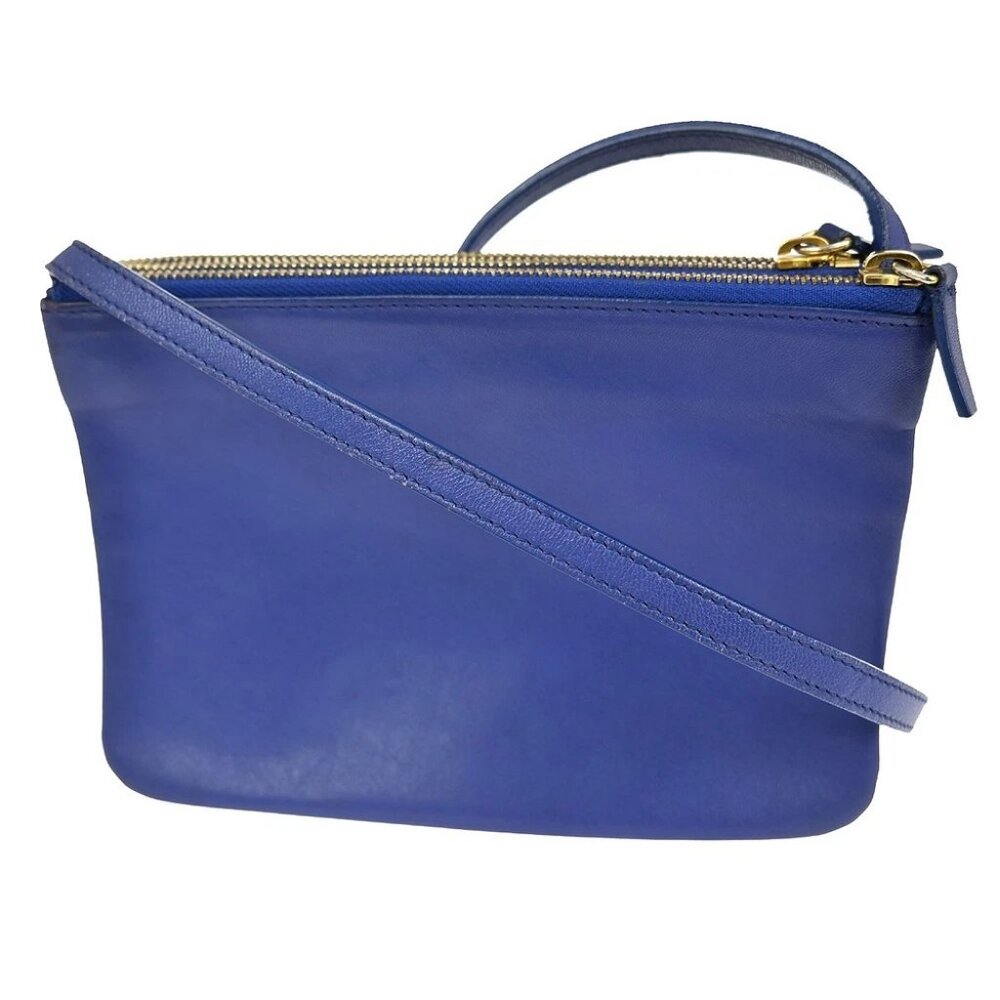 Celine Blue Leather Trio Shoulder Bag P.LA.0144 NQ03300 BNN07 - Picture 2 of 11